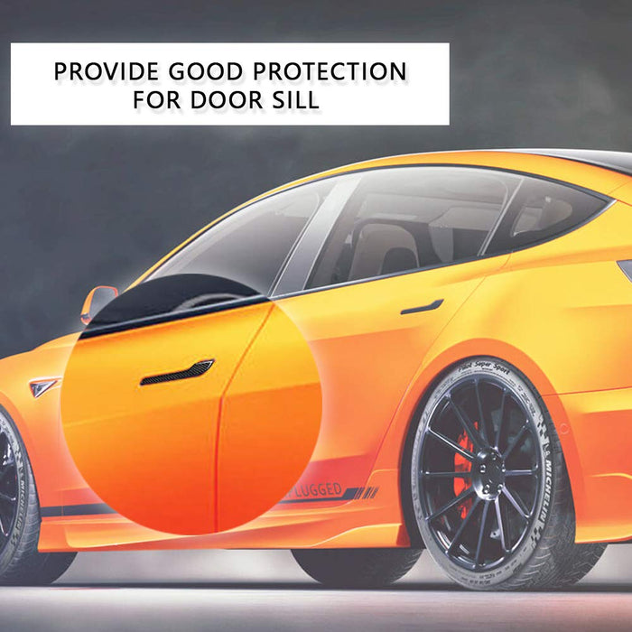 Carbon Fiber Door Handle Protectors | Tesla Model 3/Y - S3XY Models