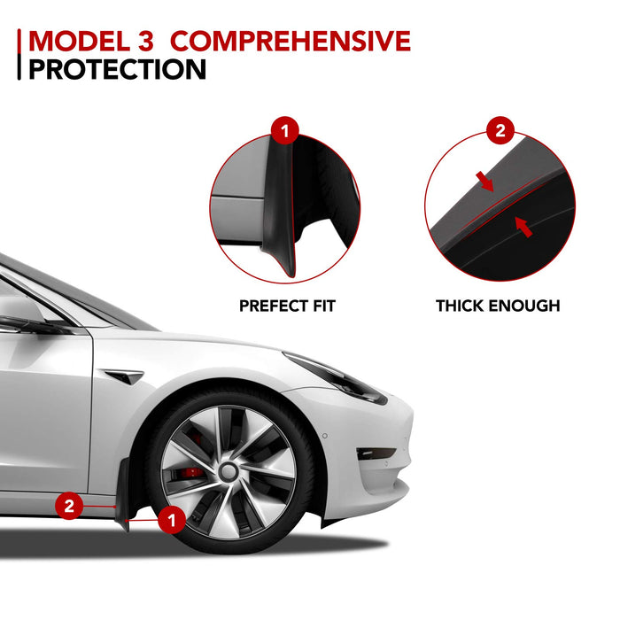 Tesla Model Y/3 Mud Flaps Splash Guards ( Set of Four) | Tesla Model Y/3 2021-2023