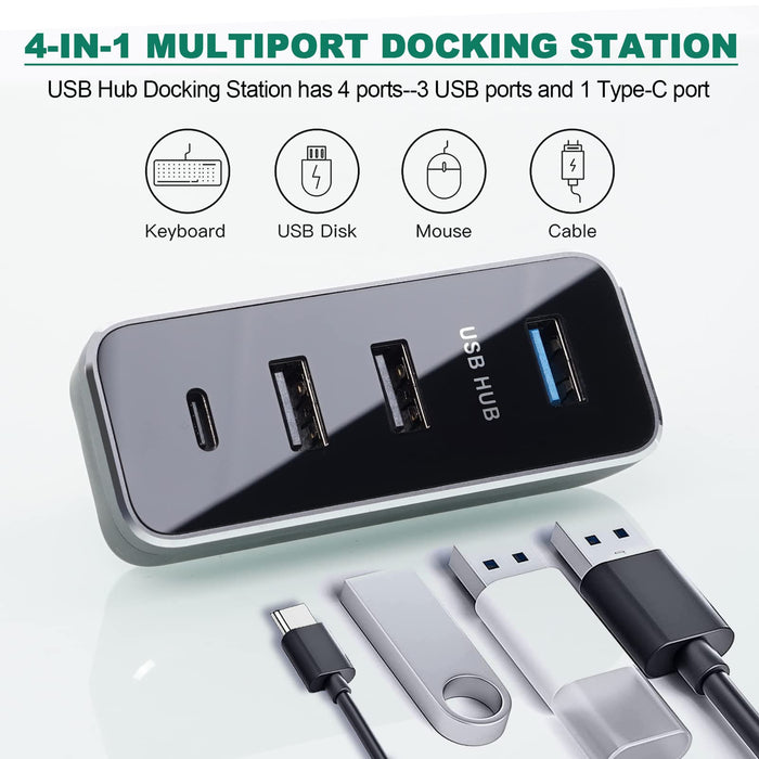 Docking Station USB C Multiport Hub 4 in 1 | Tesla Model 3 Model Y 2023-2020