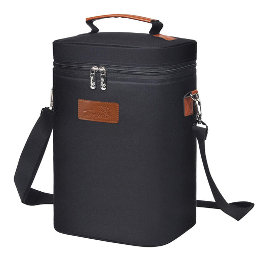 Wine Carrying Cooler Tote Bag (Black) | CAMPER MODE - S3XY Models