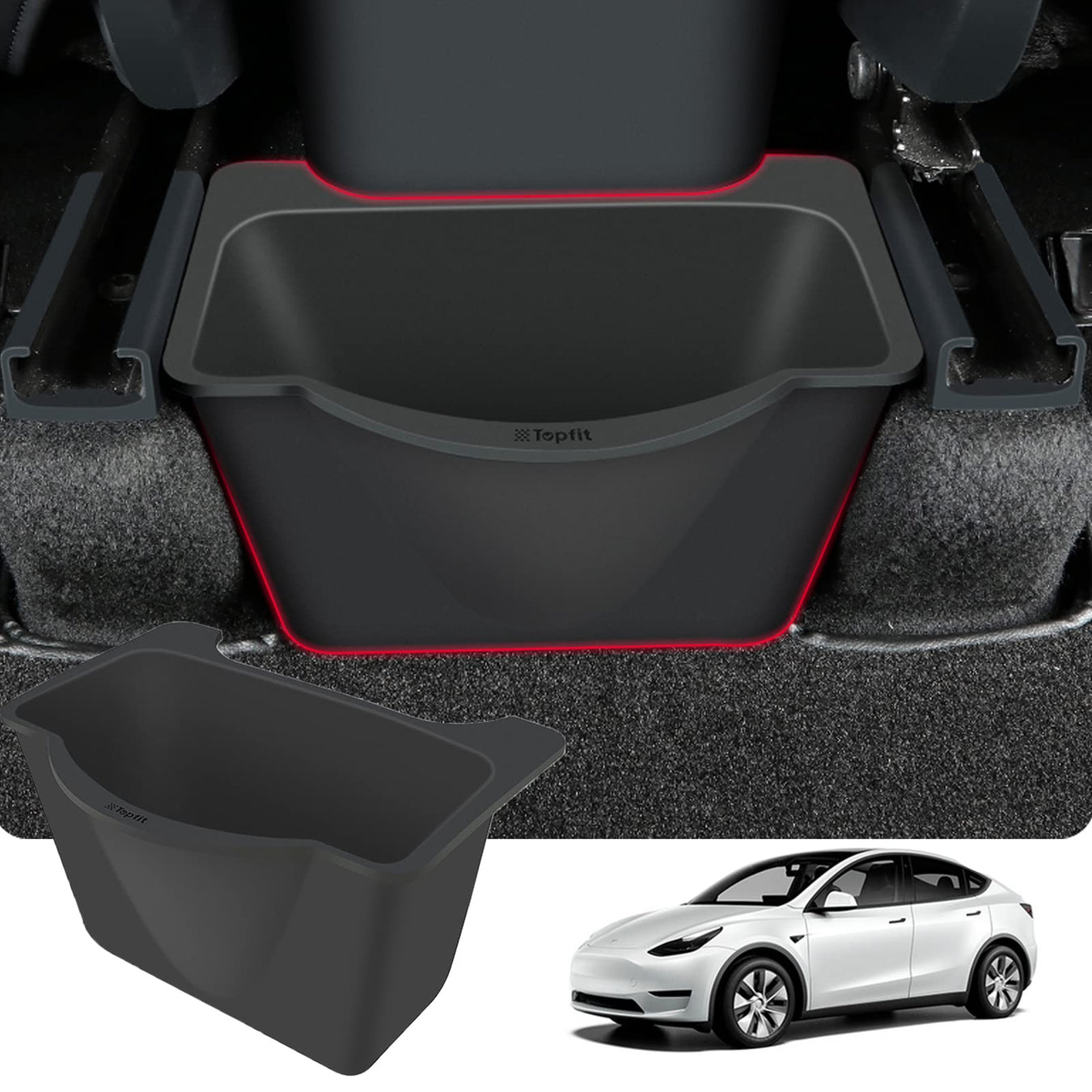 Spacious Tesla Center Console Organizers