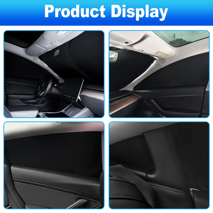 2019-2024 Tesla Model 3 Car Sun Shade Car Cover with Car Window Shades for Side Window for Privacy Protection