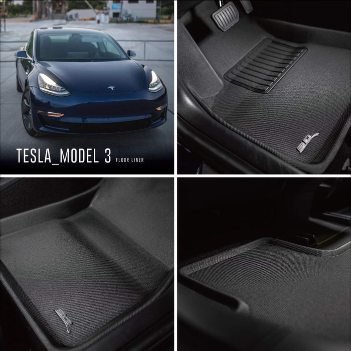 3D All-Weather Floor Mats | Tesla Model 3 2017- 2019 - S3XY Models
