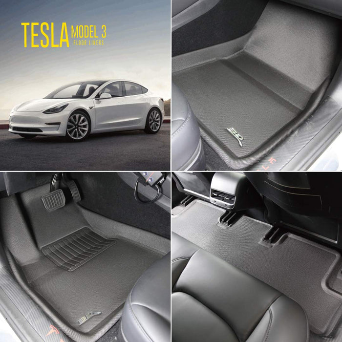 3D MAXpider Revêtement de Sol sur Mesure pour Tesla Model 3 2020-2022, série élégante, Noir 3D MAXpider Revêtement de Sol sur Mesure pour Tesla Model 3 2020-2022, série élégante, Noir