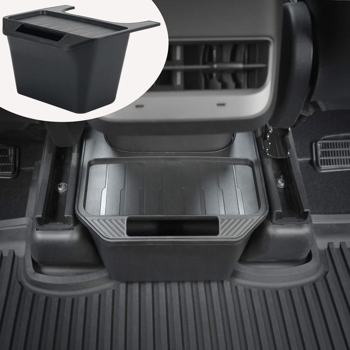 Rear Seat Storage Box For Tesla Model Y Juniper 2025 Organizer Center Console Bins Backseat Trash Can Garbage Tray Accessories - 34