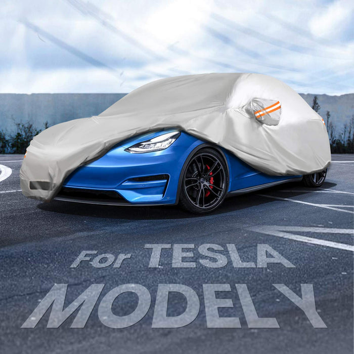 2020-2023 Tesla Model Y All-Weather Outdoor Waterproof Cover with Ventilated Mesh & Charging Port