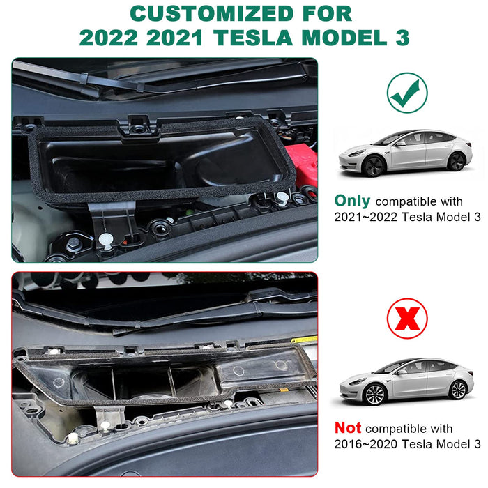 '21-2023 Air Intake Grille Cover + Air Intake HEPA Filter | Tesla Model 3 2021-2023 Air Inlet Vent Covers A/C Internal Filter Vehicle Replacement