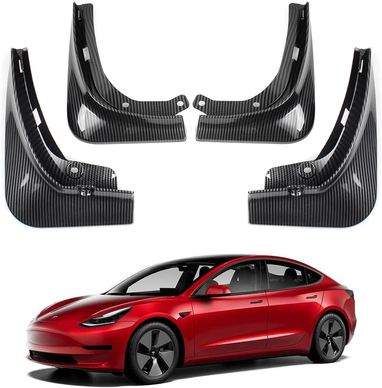 Splash Guard Fenders (Carbon Fiber) | Tesla Model 3 & Y (2017-2023 ...