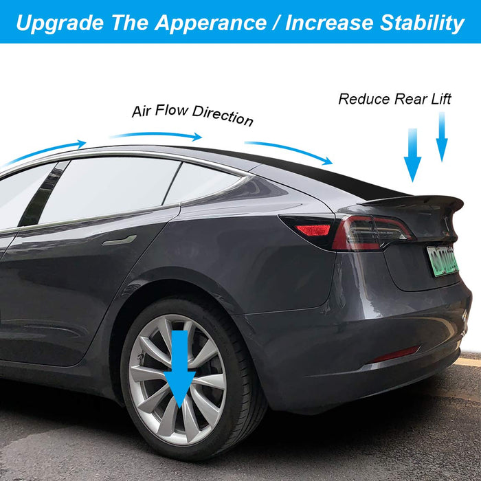 Real Carbon Fiber Spoiler - [Matte] Performance | Tesla Model 3 (2018-2020)