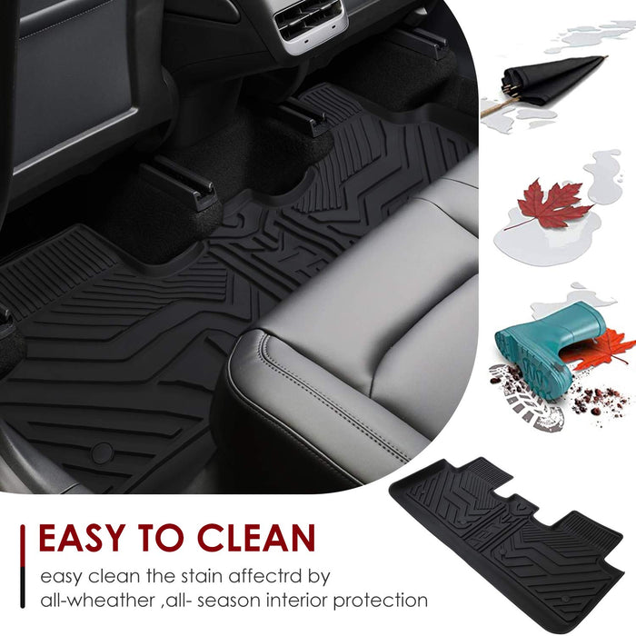 3D All-Weather Anti-Slip Waterproof Floor Mat Set | Tesla Model Y - S3XY Models