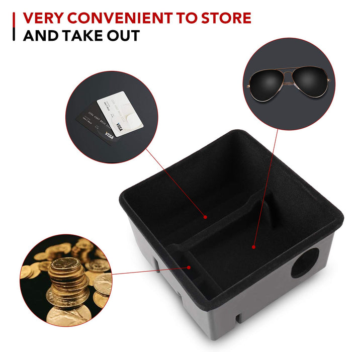 Basenor Armrest Storage Box Organiser For Tesla Model 3 & Model Y (2016-2024) - Black
