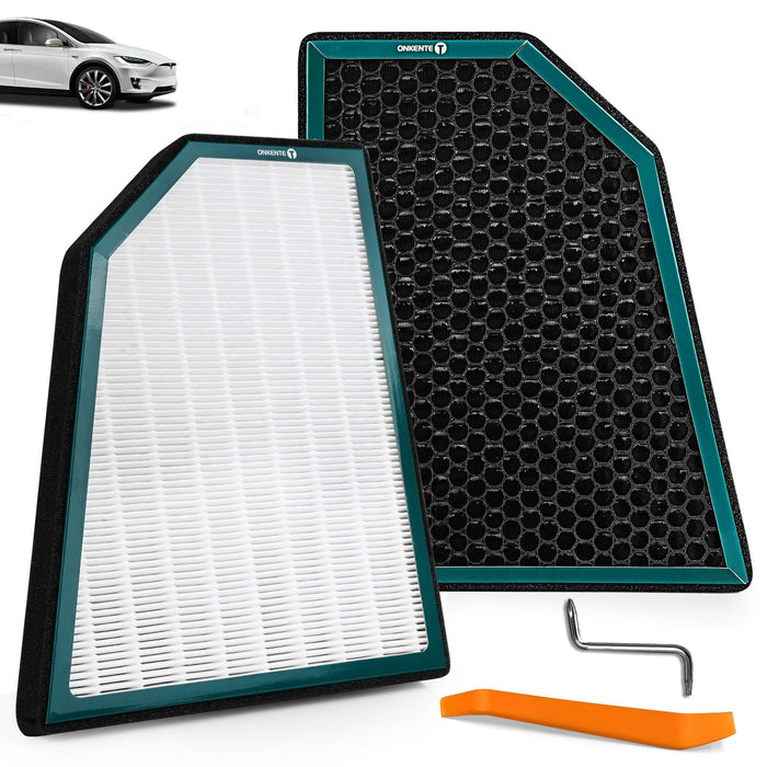 Cabin Air Filter Compatible with Tesla Model X 2016-2023 HEPA Intake Air Filter with Activated Carbon Molecular Sieve Air Conditional Replacement