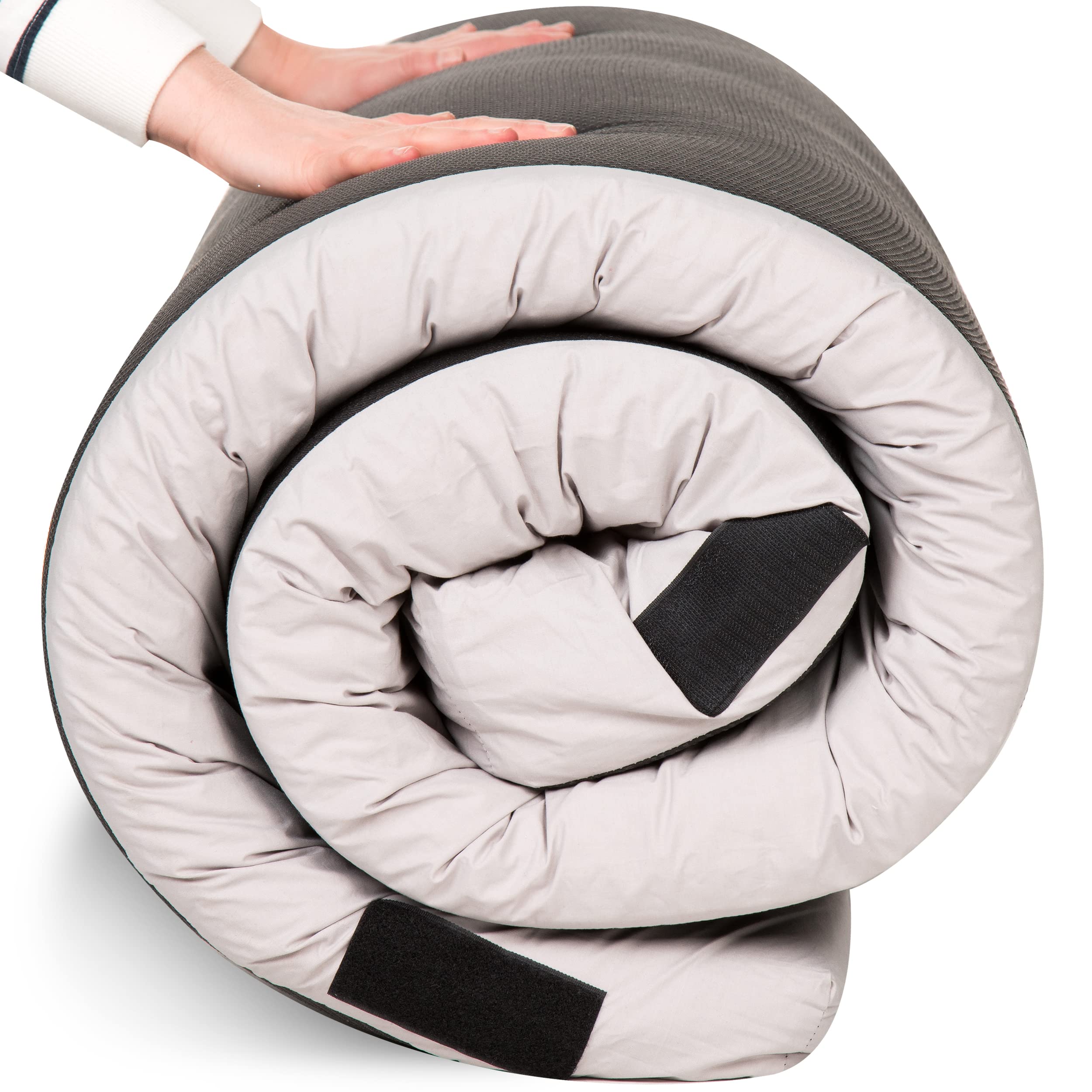 Colchón enrollable de espuma viscoelástica para camping | Tesla modelo S3XY (80” x 40” x 4”) 