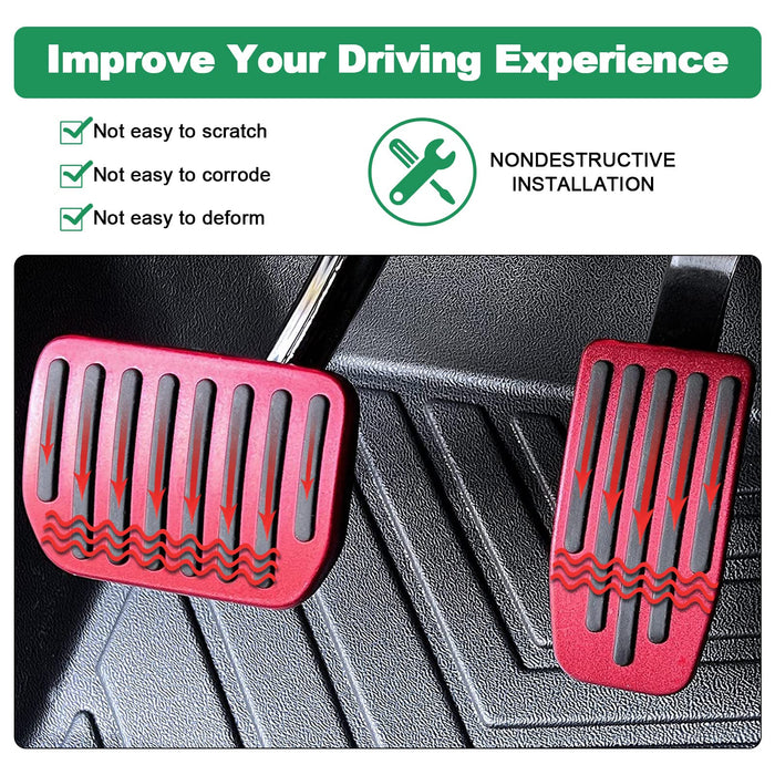 RED) Performance Pedals Pads | Tesla Model 3 & Model Y [NEW] 2023-2017 | EV Bandit