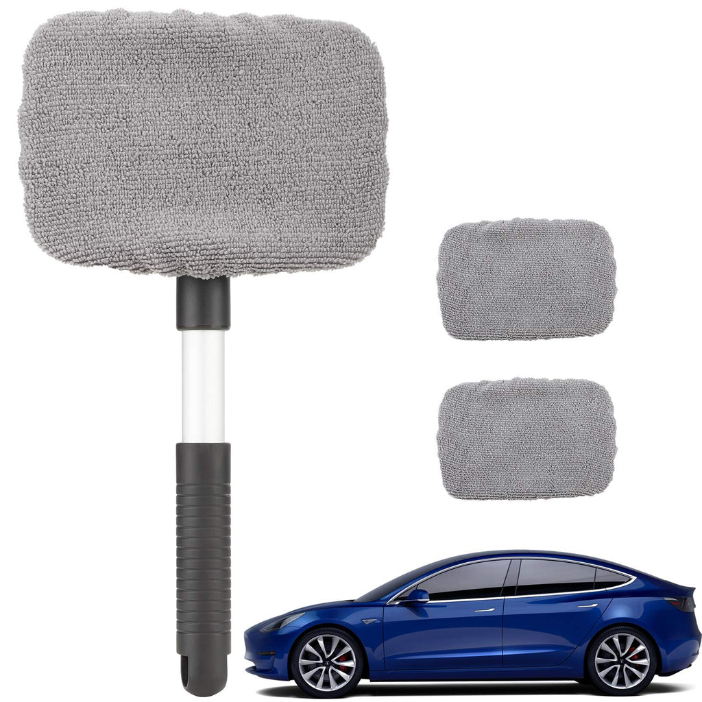 Tesla Model S, 3, X, Y Windshield Cleaning Tool Kit, Adjustable, Micro