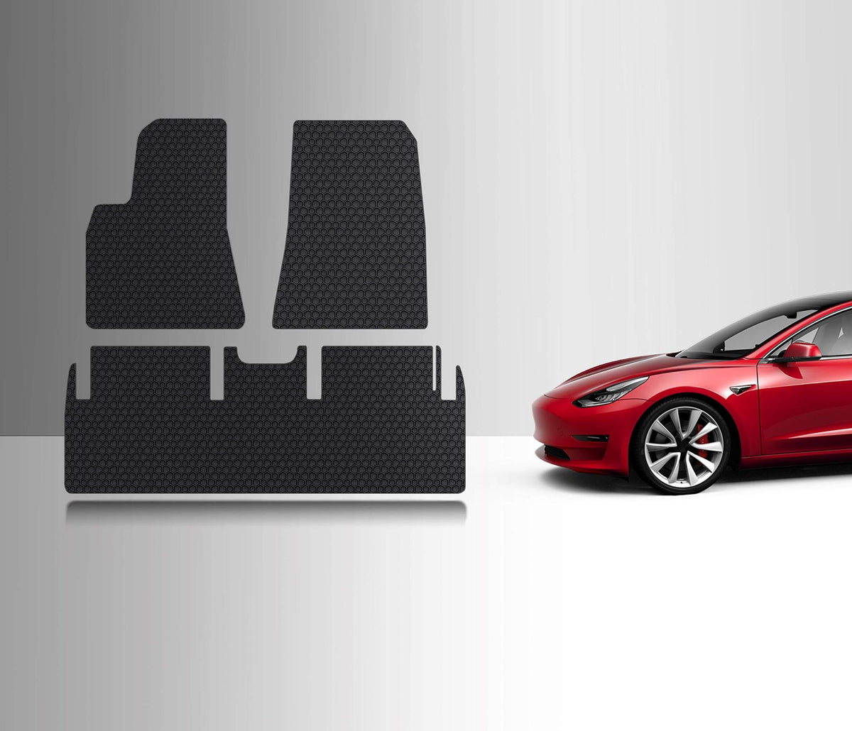 Heavy Duty Front + Rear Floor Mats (2018-2021) | Tesla Model 3