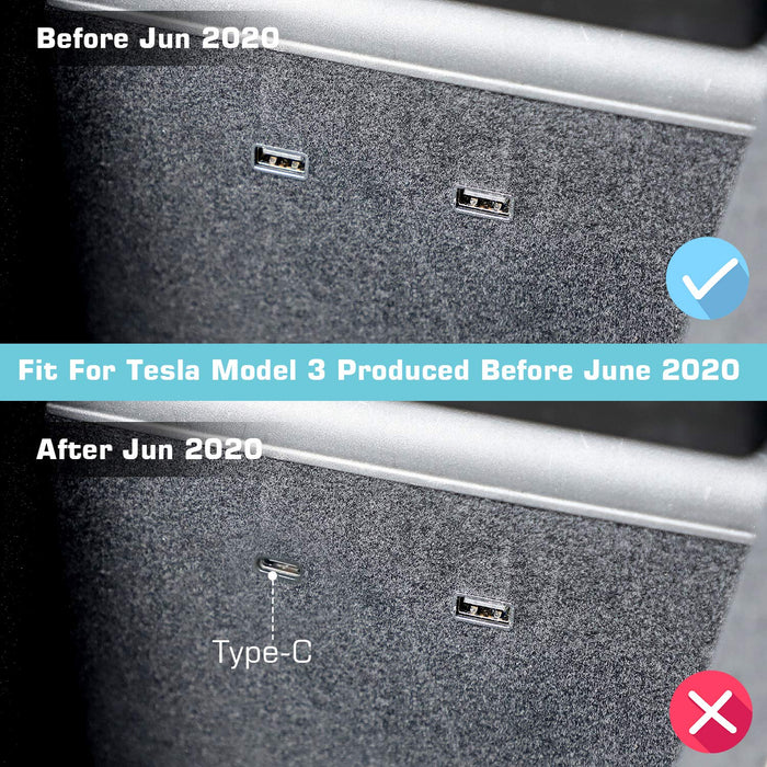 USB Hub 6-in-1 Center Console Adapter | Tesla Model 3 & Y (No Fit After June 2020)