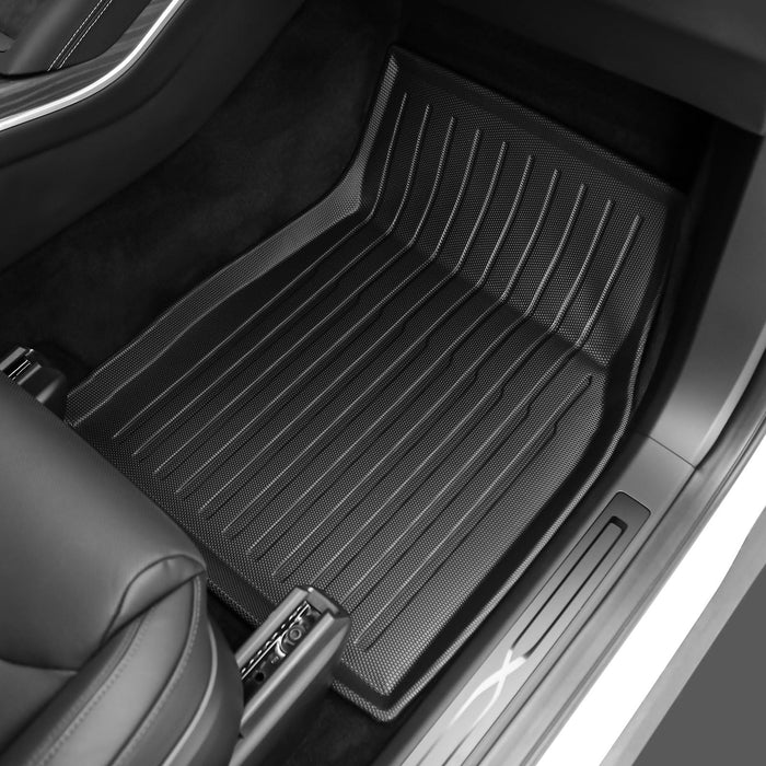 Floor Mats TPE, Cargo Under Storage Trunk Mat, Full Set | Tesla Model X 6/7-seater 2022-2024
