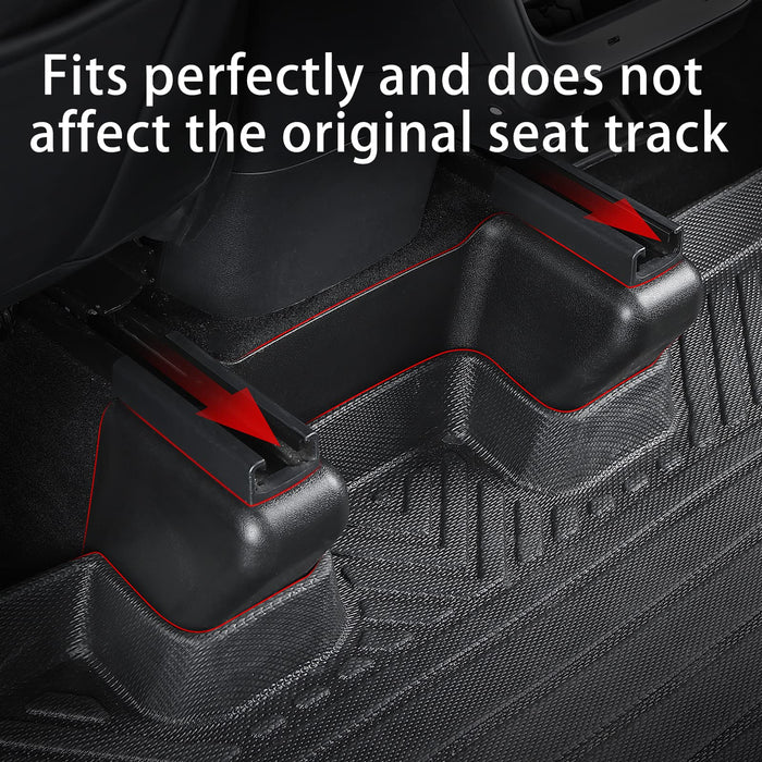 Matte Black Seat Slide Rail Pad Cover | 2021-2023 Tesla Model Y