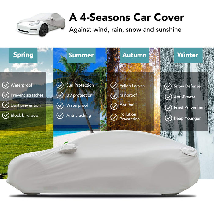 FOR Tesla Model Y Car Cover Snow Dust Rain UV Resistant Protection  Waterproof