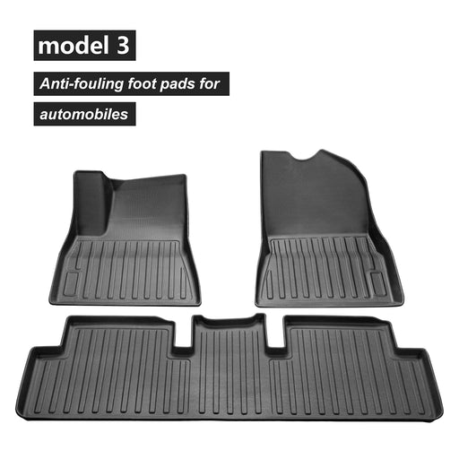 All-Weather Waterproof Heavy Duty 3D Floor Mats | Tesla Model 3 - S3XY Models