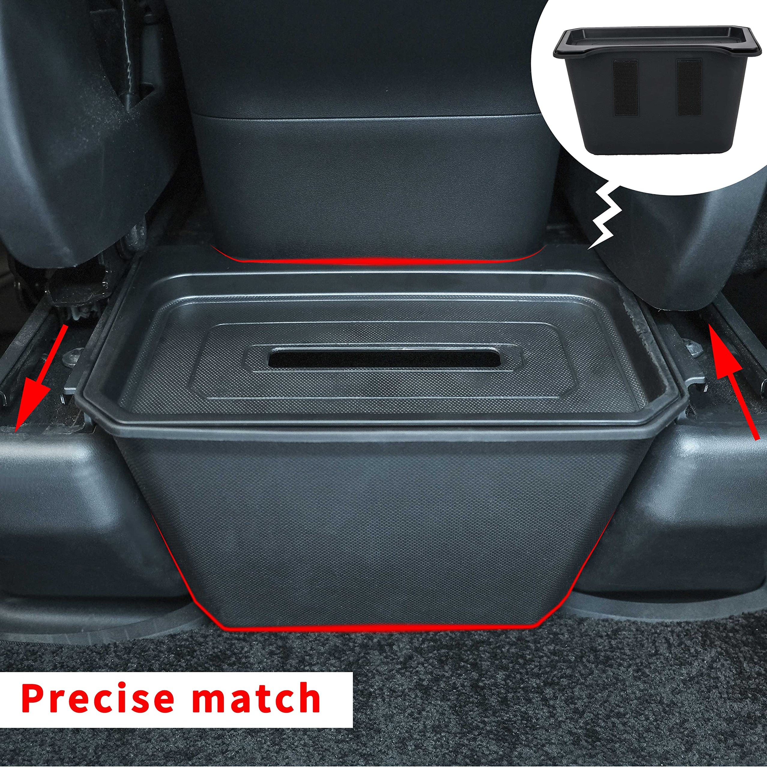 Tesla Model Y Rear Center Console Storage Box Organizer & Trash Can Bin ...