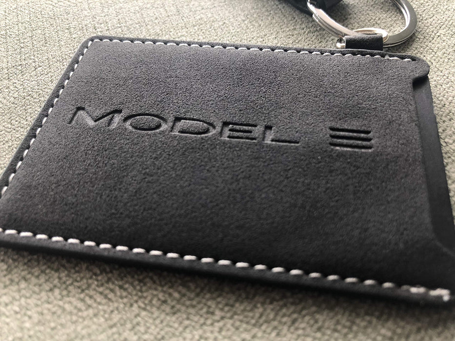 Premium Leather Tesla Model 3 Key Card Holder