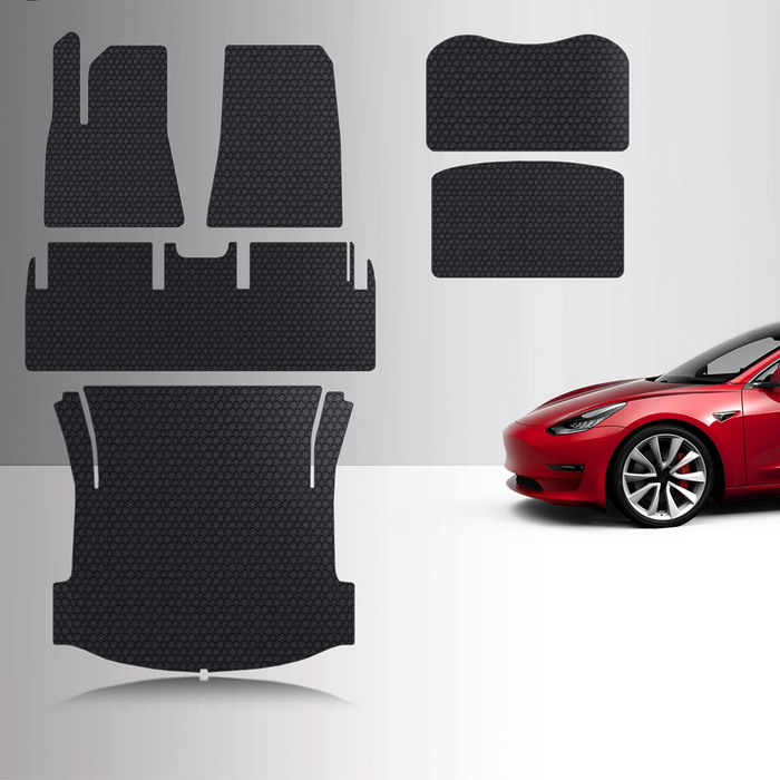 NEW Complete Set All Weather/Heavy Duty Floor Mats | Tesla Model 3 (2017-2023)