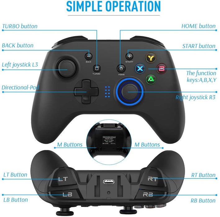 Wireless Game Controller (Black) | Arcade Mode: Tesla Model 3/Y