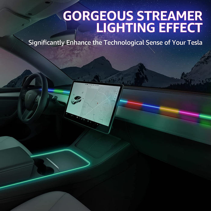 Tesla Model 3/Y Dashboard Streamer LED Ambient Light (Simple
