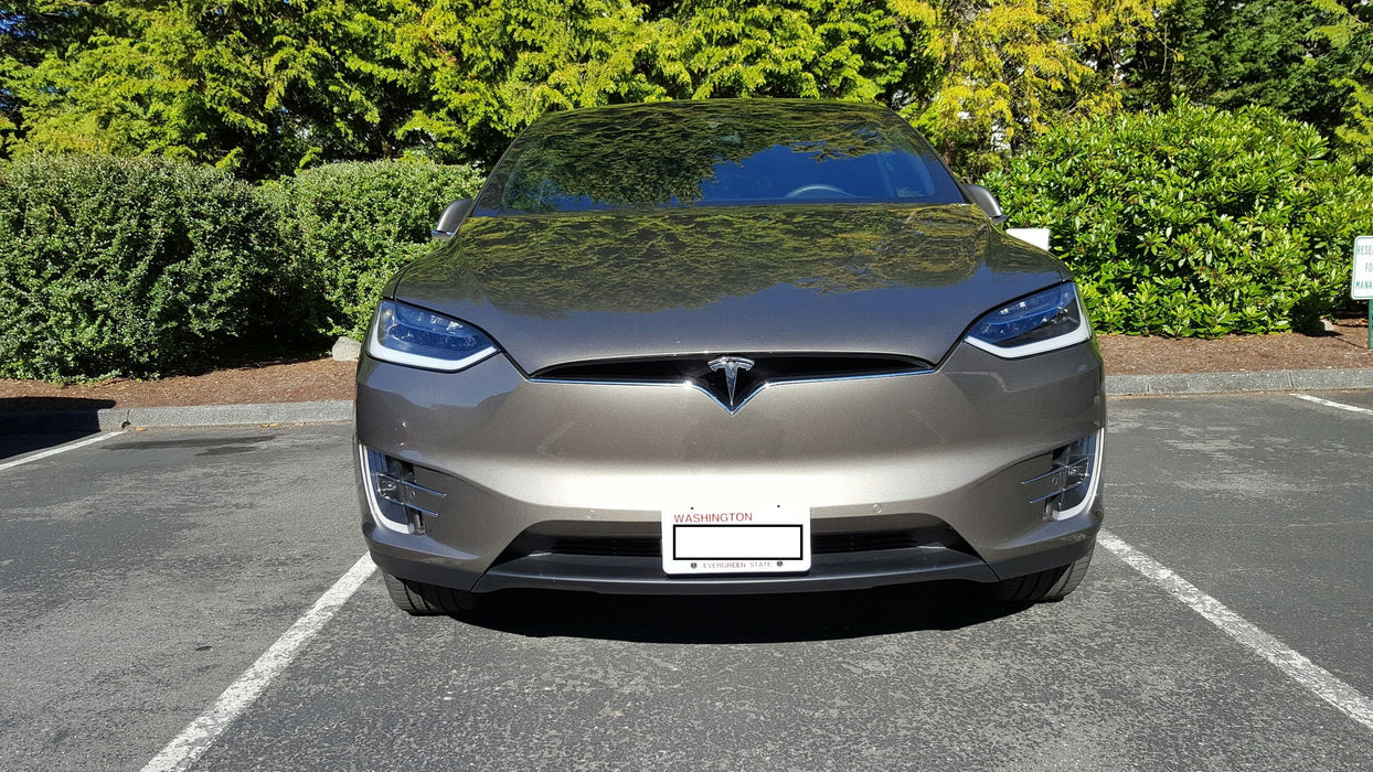 thumbnail image 2 of Laser Engraved Stainless Steel License Plate Frame For Tesla Model X (Rust-Free) 2 of 6