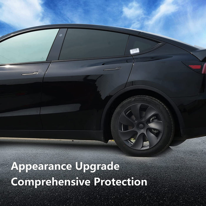 Car 19 Wheel Cover Hubcaps Rim Cover For Tesla Model Y 2020-2023 Matte  Black