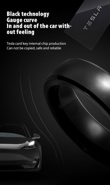 Smart Ring Key for Tesla Carbon Fiber Car Smart Finger Key Ring Accessory  Fit for Tesla Model 3 / X/S/Y All Year Smart Wearable Device Smart Ring  with