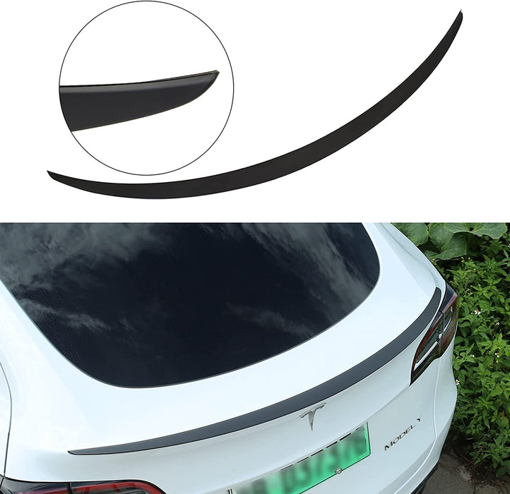  ThinSGO Tesla Model Y Matte Real Carbon Fiber Spoiler Trunk Lip Spoiler  Wing (Matte) : Automotive