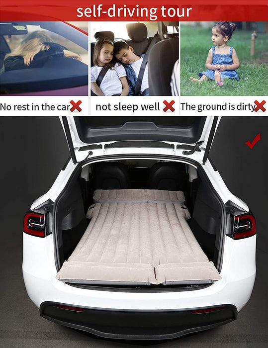 Air Mattress Bed for Tesla Model Y, 3, S, X 5 Seater | Inflatable Bed Camper Mode